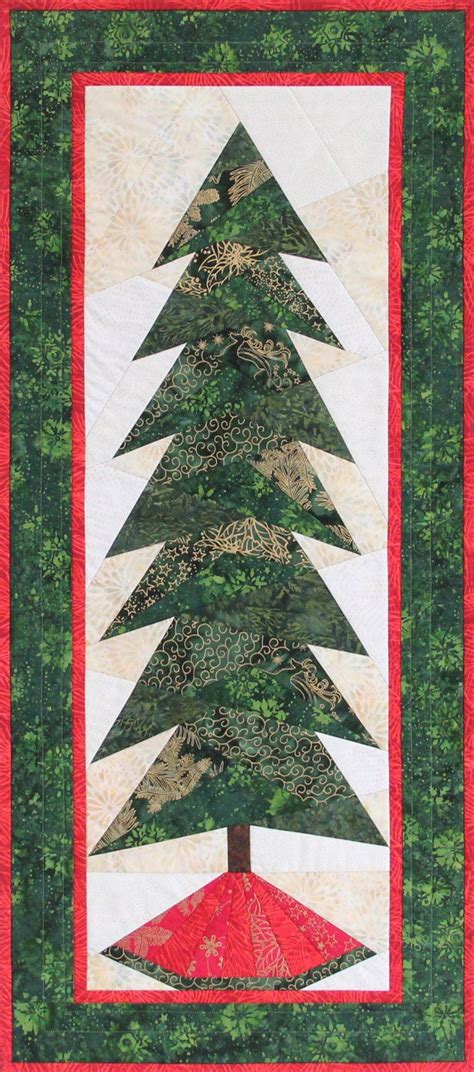 tall trim  tree christmas tree quilt christmas tree quilted wall