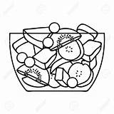 Salad Clipart Fruit Drawing Clipground Outline Icon Getdrawings sketch template