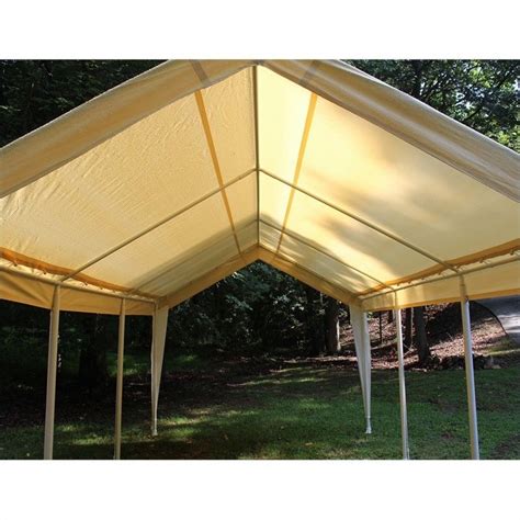king canopy    hercules canopy  tan  white hcpctw
