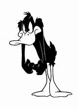 Daffy Coloring Upset Netart Looney Tunes sketch template