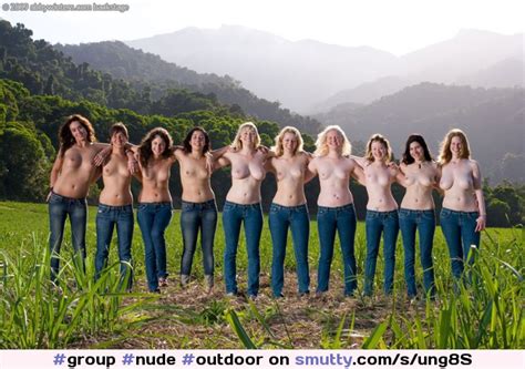 Group Nude Outdoor Topless Jeans Toplessjeans