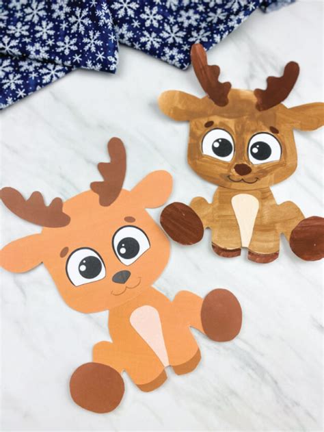 printable reindeer craft  kids story simple everyday mom