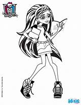 Ghoulia Yelps Coloring Doll Hellokids Print Pages Color Monster High Dolls Online sketch template