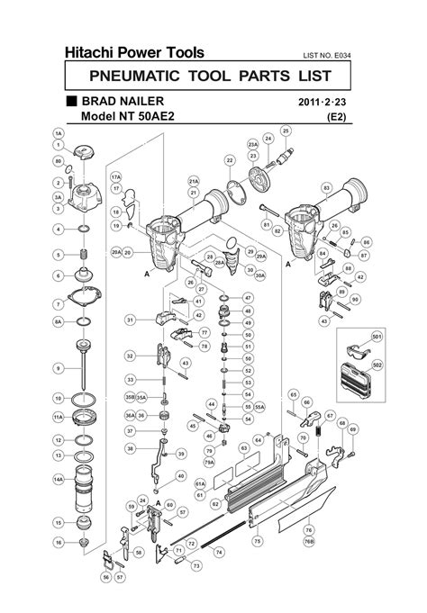 buy hitachi ntaes    gauge finish replacement tool parts hitachi ntaes diagram