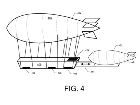 amazon envisions  giant blimp unleashing smaller delivery drones   future  package