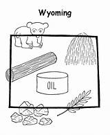 Wyoming State Coloring Map Printables Usa Go Outline Pages Print Next Back Wy sketch template
