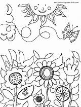 Coloring Jardim Florido Encantado Sun Uniquecoloringpages Paginas Piel Jardin Dibujos Qdb Cre Asc sketch template