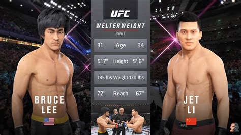 bruce lee vs jet li must watch ea sports ufc 3 youtube