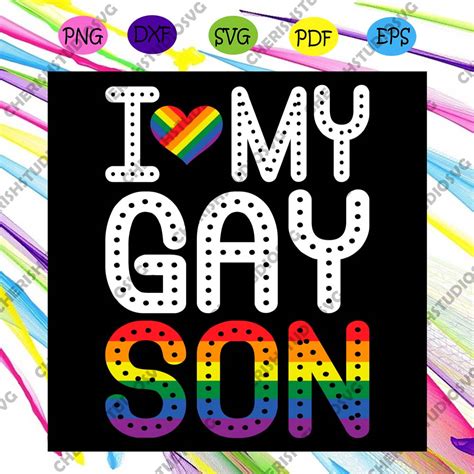 i love my gay son svg lgbt svg gay svg son svg rainbow svg