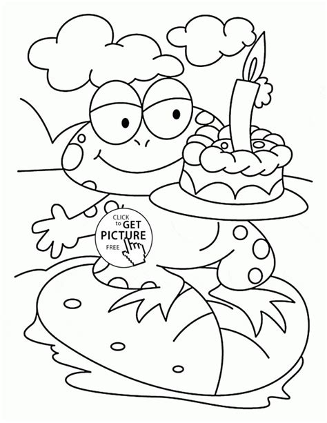 brilliant image  printable birthday coloring pages entitlementtrapcom