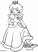 Mario Rosalina Prinzessin Toad Coloringhome Pfirsich Getdrawings Getcolorings Bowser Yoshi Jadedragonne Insertion Codes sketch template