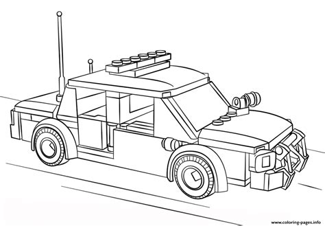 lego police car coloring page printable