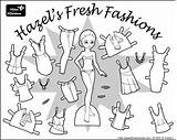 Paper Doll Coloring Pages Printable Dolls Fashion Clothes Print Drawing Fresh Color Hazel Mini Fashions Printing Colouring Historical Paperthinpersonas Getcolorings sketch template