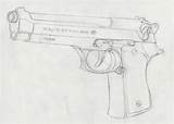 Beretta M9 sketch template