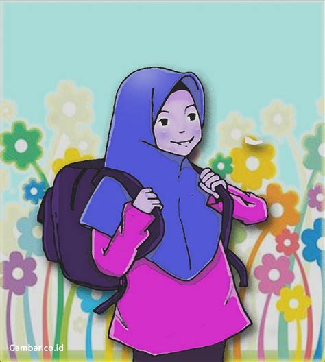 gambar kartun anak tk muslim top gambar