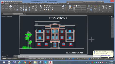 building elevation design  autocad