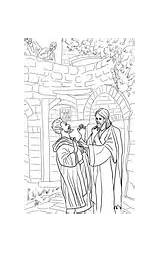 Jesus Heals Coloring Woman Mute Deaf Bleeding Pages sketch template