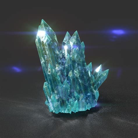 artstation  poly blue crystal gemstone pack  game assets