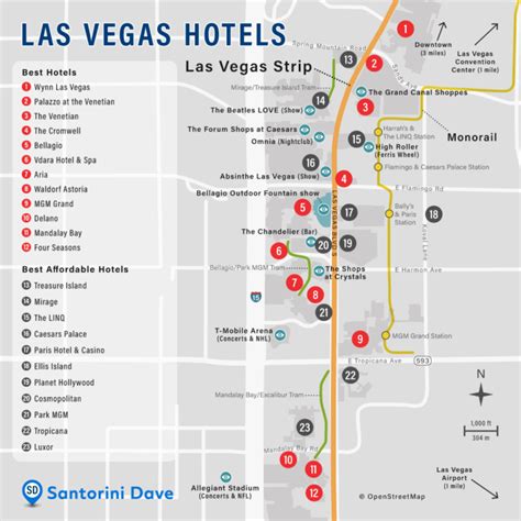 las vegas map showing hotels united states map