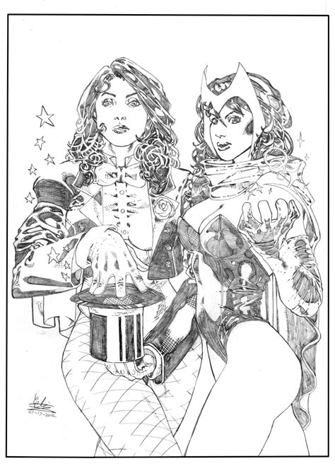 Scarlet Witch And Zatanna 3 By Atlas In Atlas Eli S Pin Up Art Comic