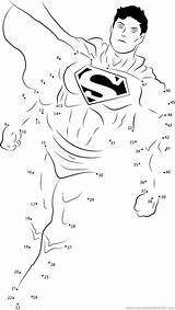 Superman Connect Dot Dots Worksheet Courageous Kids Printable sketch template