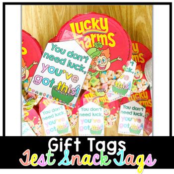 testing snack tags gift tags snack tags motivational tags tpt