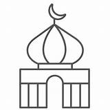 Mosque Ramadan Linear sketch template