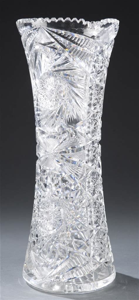 Price Guide For Large Cut Crystal Vase With Star And Pin