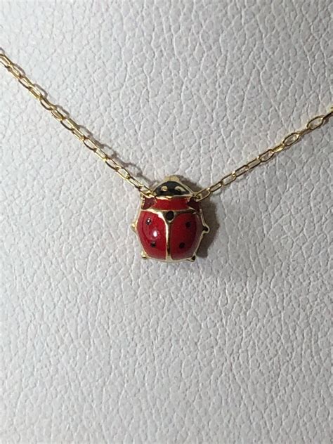 gold ladybug necklace shannons fine jewelry