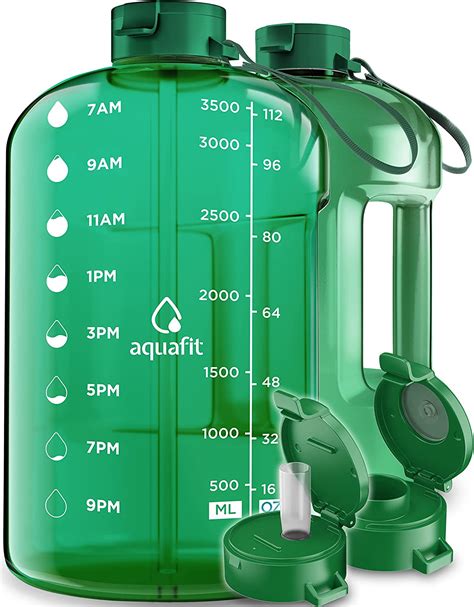 aquafit 1 gallon water bottle with time marker 128 oz