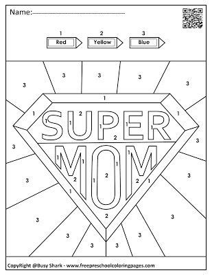 set  mother day color  number  pages mothers day colors abc