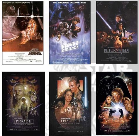 star wars deluxe poster set    posters ebay