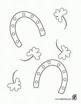 Coloring Horseshoe Pages Lucky St Patrick Shoe Horse Color Template Printable Online Patricks Luck Drawing Irish Hellokids Print Gif Popular sketch template
