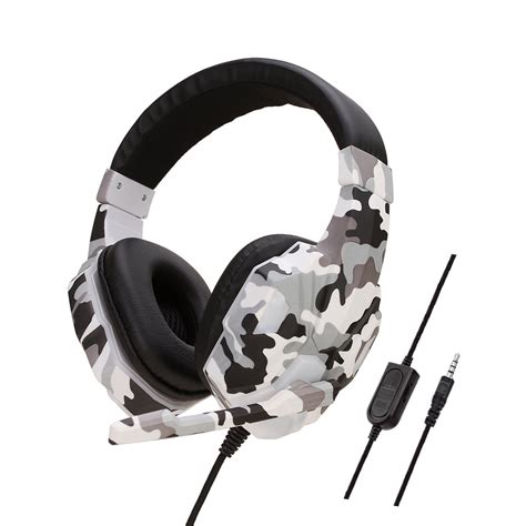 earphone gaming headset camouflage headphones  microphone  pc
