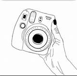 Polaroid Drawing Camera Instax Outline Coloring Tumblr Mini Drawings Dessin Sketch Pages Fujifilm Appareil Kamera Aesthetic Ellie Zeichnung Shared Dessins sketch template