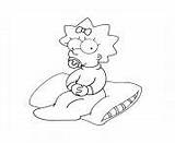 Simpson Coloring Pages Maggie Printable Les Online Info sketch template