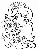 Coloring Strawberry Shortcake Pages Girls Print sketch template