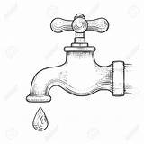 Tap Water Drawing Drop Vector Engraving Style Pencil Draw Drawings Graphicriver Illustration Getdrawings 2d Choose Board sketch template