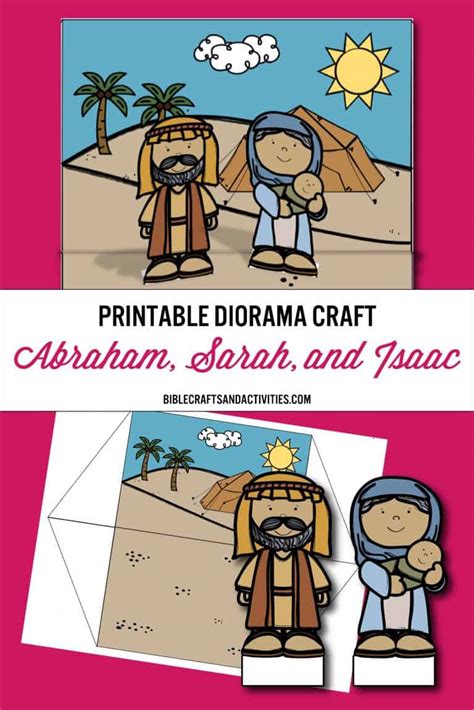 pinterest printable diorama craft abraham sarah isaac bible crafts