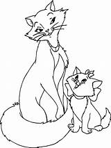 Coloring Aristocats Marie Disney Cat Pages Mother Girl Getdrawings Getcolorings Cartoon Wecoloringpage Color sketch template