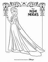 Reine Neiges Elsa Colorier sketch template
