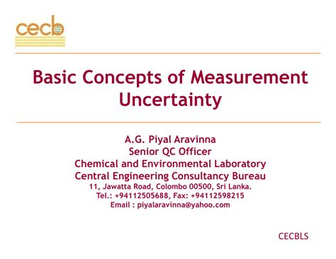 basic concepts  measurement uncertainty