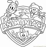 Animaniacs Coloring Logo Pages Coloringpages101 Yakko sketch template