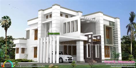 sq ft contemporary house architecture kerala home design  floor plans  houses