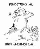 Groundhog Coloring Pages Sheets Phil Printable Punxsutawney Ground Hog Sheet Activity Kids Groundhogs Clipart Color February Honkingdonkey Holiday Happy Bluebonkers sketch template
