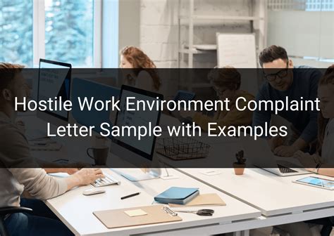 hostile work environment complaint letter sample  examples
