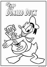 Duck Coloring Donald Pages Disney Cartoon sketch template