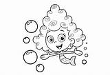 Guppies Coloring Pages Bubble Deema sketch template