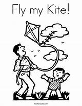 Coloring Kite Fly Dad Flying Spring Season Tiempo Daddy Hace Buen Favorite Boy Noodle Pages Built California Usa Twistynoodle Twisty sketch template