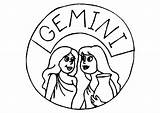 Coloring Zodiac Pages Gemini Sign Kids Bestcoloringpagesforkids Signs sketch template